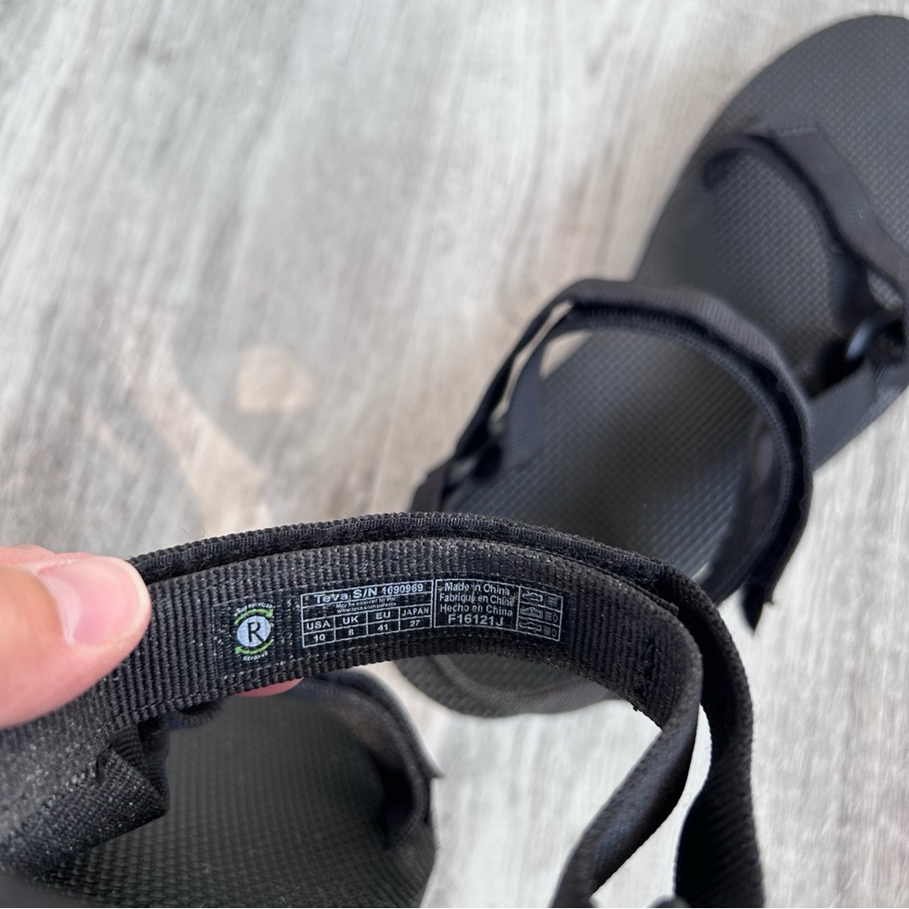 Teva Midform Universal Sandals Womens Size 10 Black Strappy Minimalist platform - Picture 10 of 10